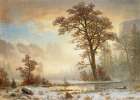 Valley of the Yosemite-First Snowfall of the Year 1863 Art Print