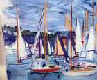 Basin of Deauville 1935 Abstract Art Print