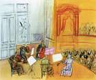 Quintet with the Red Cello 1948 Art Deco Print