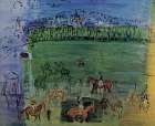 Racetrack at Deauville ca 1935 Art Print