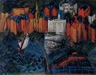 Sailboat at Sainte-Adresse 1912 Art Print