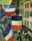 Street with Flags 1906 Art Print