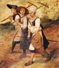 Hay Making detail 2 1565 Art Print