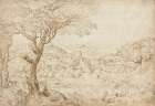 Landscape with the Penitence of Saint Jerome 1553 Art Print