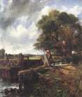 A Boat Passing a Lock 1823 Art Print