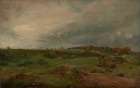 A Road across Hampstead Heath ca 1822 Art Print