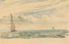A Seascape with Two Sail Boats Art Print
