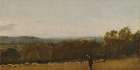 A Shepherd in a Landscape looking across Dedham Vale towards Langham ca 1811 Art Print
