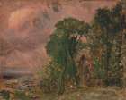 A View at Hampstead with Stormy Weather ca 1830 Art Print