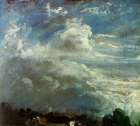 Cloud study with trees 1821 Art Print