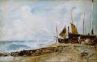 Coast Scene Near Brighton 1824 Art Print