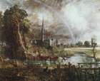 Salisbury Cathedral from the Meadows 1831 Art Print