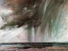 Seascape study with rain clouds ca1824 Art Print
