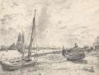 Shipping on the Thames ca 1818 Art Print