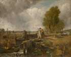 Study of A boat passing a lock Art Print