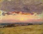 Summer Evening With Storm Clouds Art Print