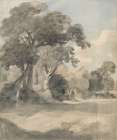 Trees in a Meadow ca 1805 Art Print