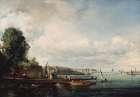 Waterloo Bridge circa 1820 Art Print