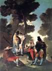 Maja and the cloaked ones 1777 Art Print