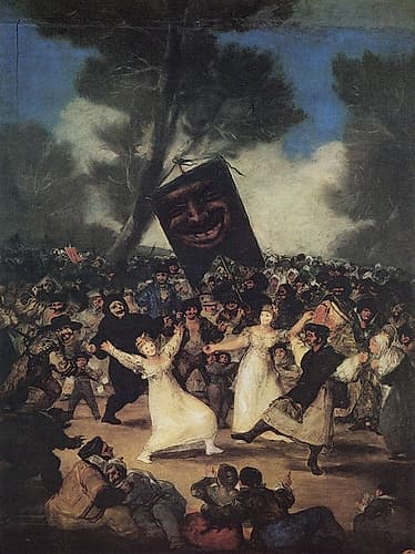 Burial of the Sardine ca 1803 European Print