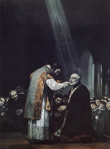 The Last Communion of St Jose de ca lasanz 1819 European Print