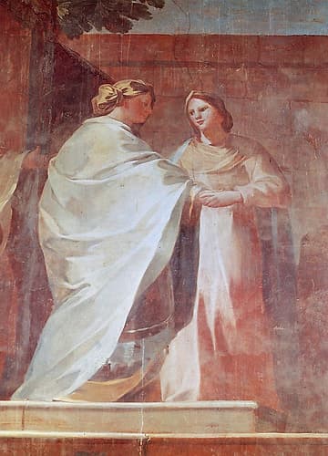 Visitation of the Virgin to St. Isabel 1774 Classical Print