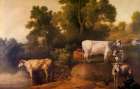 Cattle by a Stream Art Print