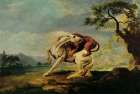 Horse Attacked by a Lion 1768 Art Print