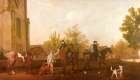 Huntsmen Setting out from Southill 1763 Art Print