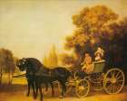 Lady and Gentleman in Carriage 1787 Art Print