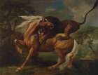 Lion Attacking a Horse 1762 Art Print