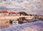 Barges on the Loing at Saint-Mammes (1885) Art Print