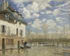 Boat in the Flood at Port Marly (1876) Art Print