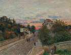 Sunset, The Road from Versailles to Chavilles 1879 Art Print