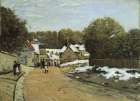 Early Snow at Louveciennes 1870 Art Print