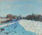 Snow Effect at Louveciennes 1874 Art Print