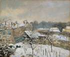 Snow effect at Louveciennes 1876 Art Print