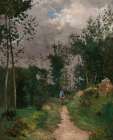 Rural Policeman in the Forest of Fontainebleau ca 1870 Art Print