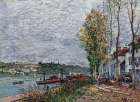 Foggy Day in Saint-Mammes 1880 Art Print