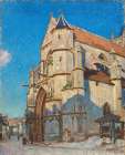 The Church of Moret Evening 1894 Art Print