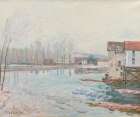 Winter in Moret 1891 Art Print