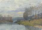 The Seine at Bougival 1873 Art Print