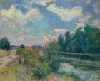 The Seine at Bougival 1876 Art Print