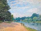 The Thames with Hampton Church 1874 Art Print