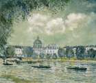 Landscape along the Seine with the Institut de France and the Pont des Arts (c. 1875) Art Print