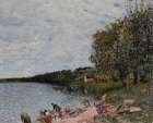 Washerwomen near Champagne 1879 Art Print