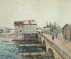 The Moret Bridge and the Mills ├óΓé¼ΓÇ£ Winter Effect (1890) Art Print