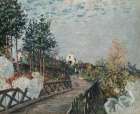 The Railway Bridge ca 1880 Art Print