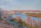The Village of Champagne at Sunset, April ca 1885 Art Print