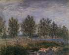 Poplars on the Riverbank 1880 Art Print